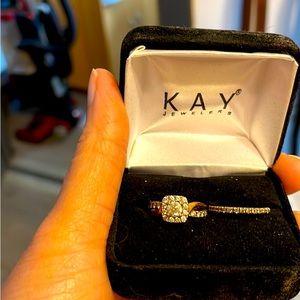 Wedding ring and engagement ring